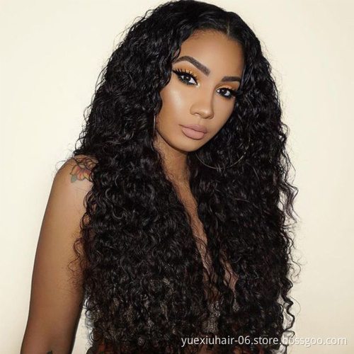 Wholesale Brazilian 100% Human Swiss HD Transparent Kinds of Lace Glueless Raw Virgin Water Hair Wigs for Black Women